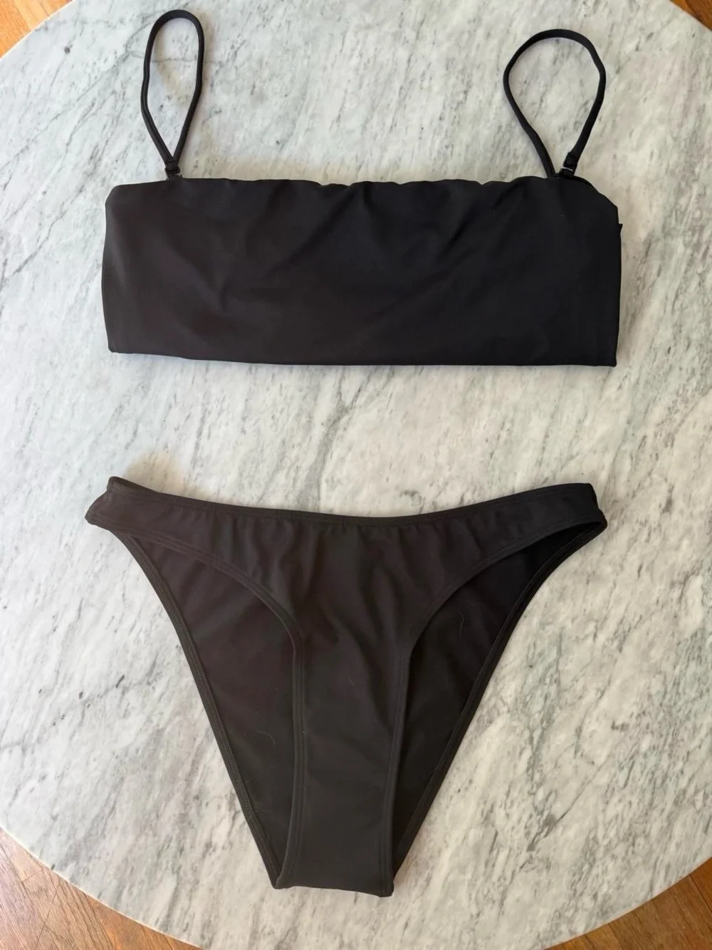SKIMS Swim Convertible Bandeau Top + Classic Bottom Bikini Set